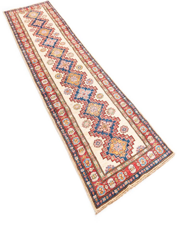 Detail image of  2' 8 x 9' 6  Hand Knotted Kazak Runner Rug