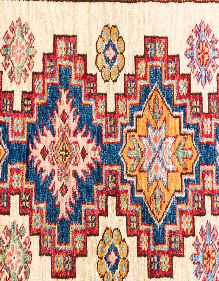 Detail image of  2' 8 x 9' 6  Hand Knotted Kazak Runner Rug