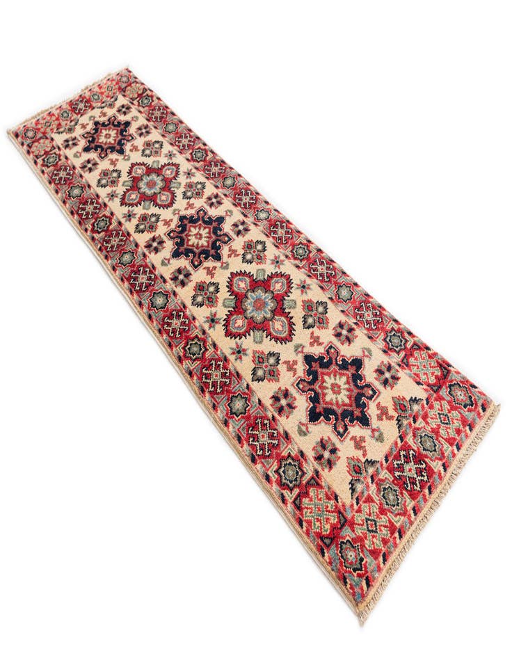 Detail image of  2' x 6' 3  Hand Knotted Kazak Runner Rug