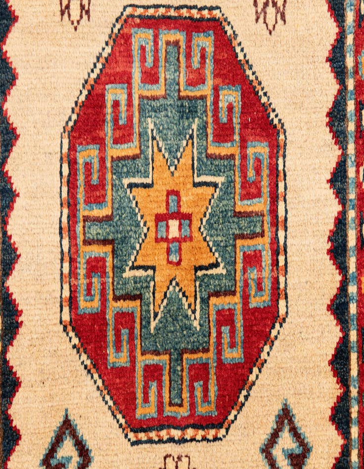 Detail image of  2' 8 x 9' 4  Hand Knotted Kazak Runner Rug