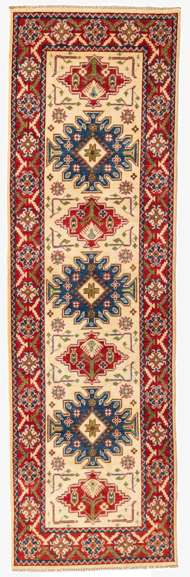  2' 10 x 9' 2  Hand Knotted Kazak Runner Rug
