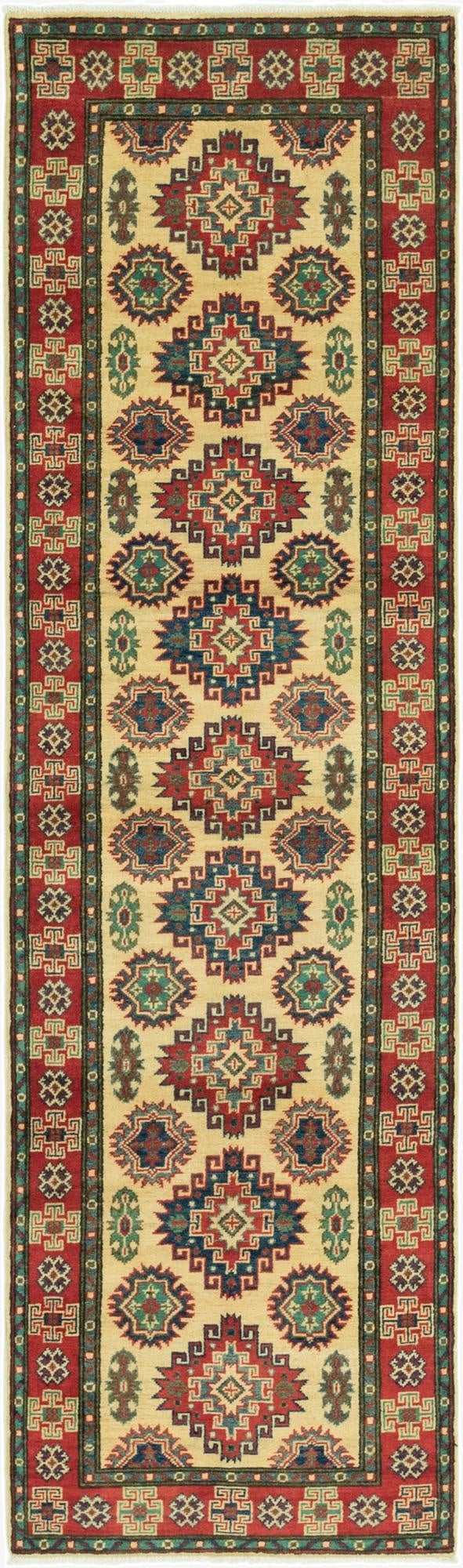  2' 10 x 9' 10  Hand Knotted Kazak Runner Rug