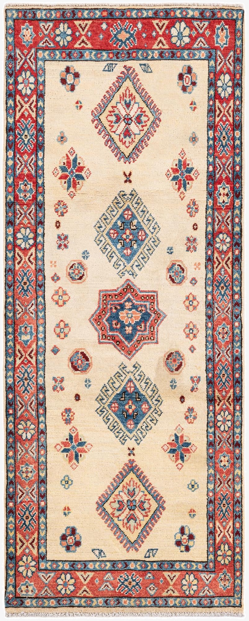  2' 3 x 5' 10  Hand Knotted Kazak Runner Rug