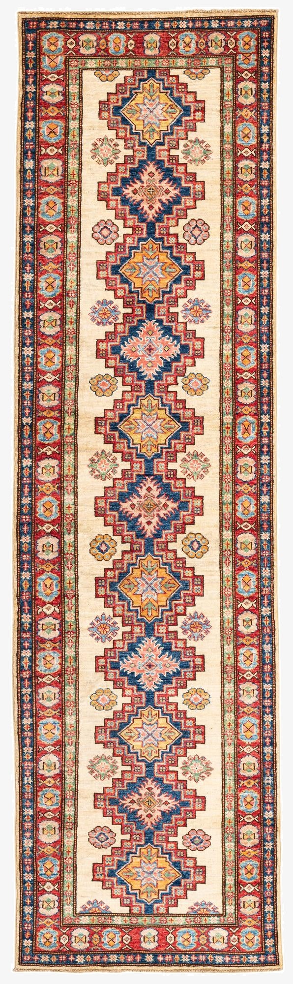  2' 8 x 9' 6  Hand Knotted Kazak Runner Rug