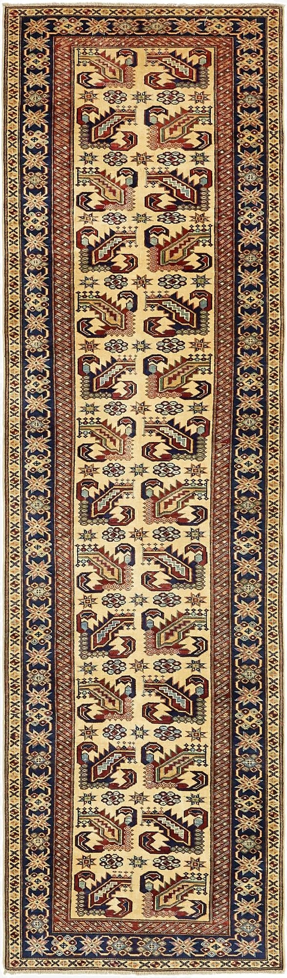 2' 9 x 9' 8  Hand Knotted Kazak Oriental Runner Rug