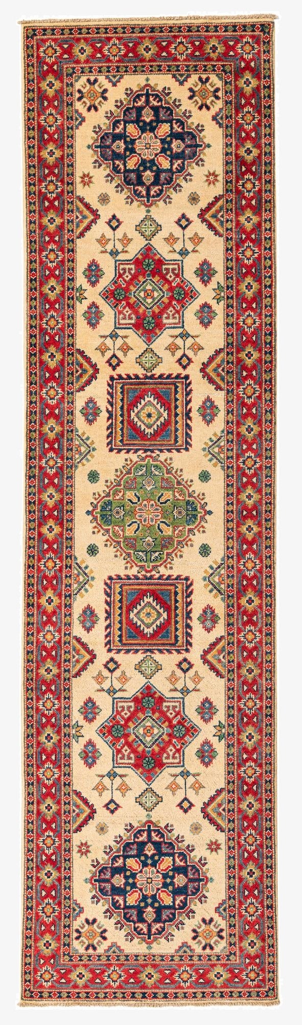  2' 8 x 10'  Hand Knotted Kazak Runner Rug
