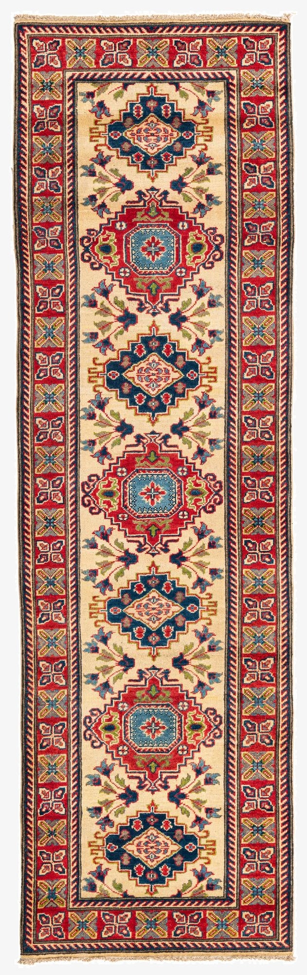  2' 9 x 9' 5  Hand Knotted Kazak Runner Rug