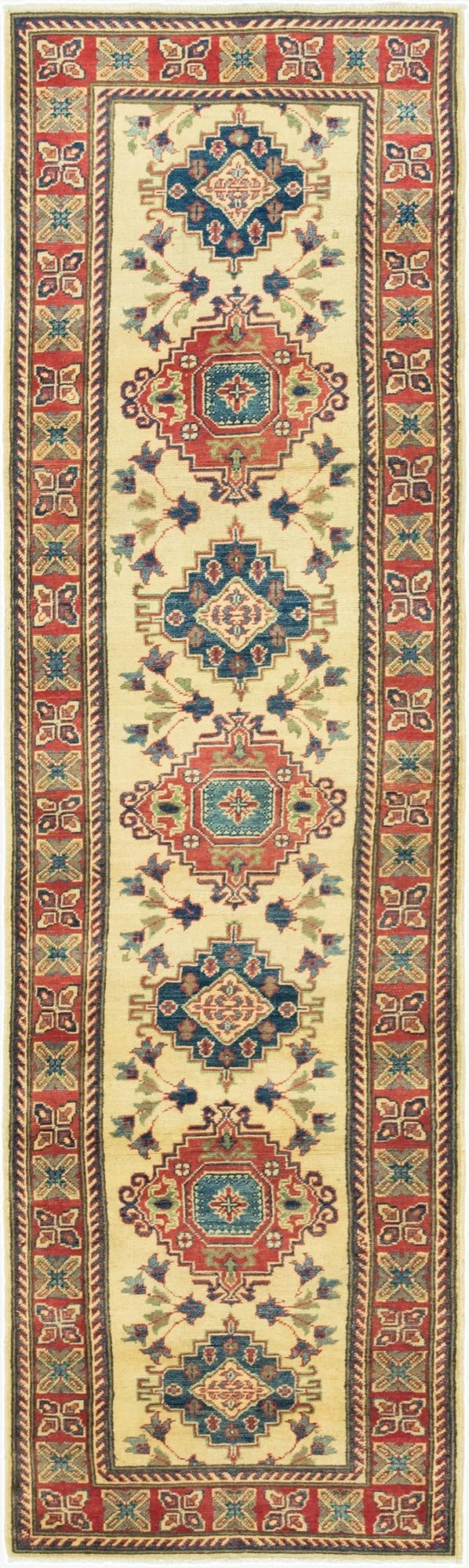  2' 9 x 10'  Hand Knotted Kazak Runner Rug