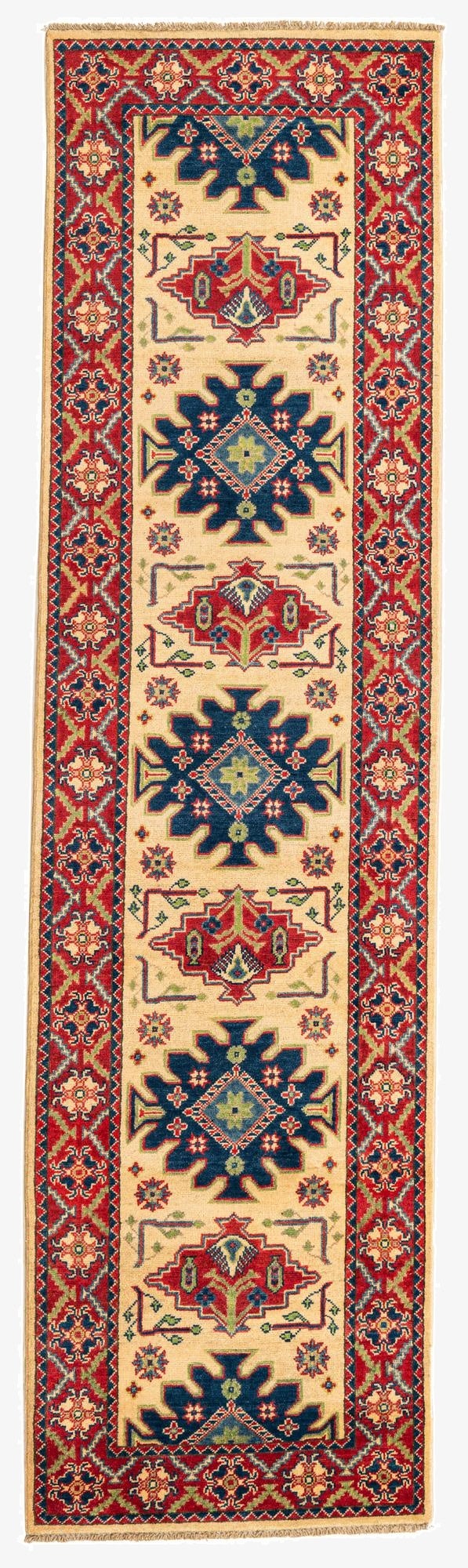  2' 9 x 10'  Hand Knotted Kazak Runner Rug