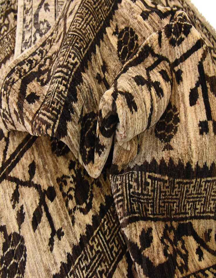 Detail image of  3' x 9' 7  Hand Knotted Khotan Ziegler Oriental Runner Rug