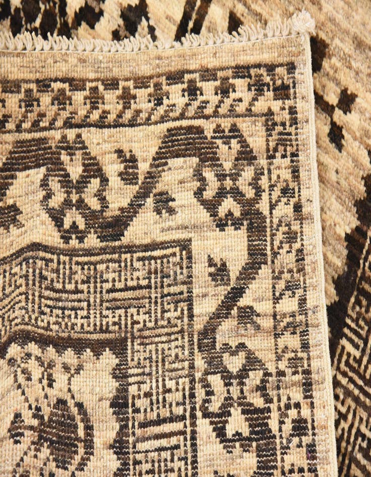 Detail image of  3' x 9' 7  Hand Knotted Khotan Ziegler Oriental Runner Rug