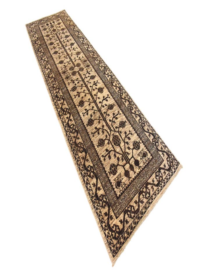 Detail image of  3' x 9' 7  Hand Knotted Khotan Ziegler Oriental Runner Rug