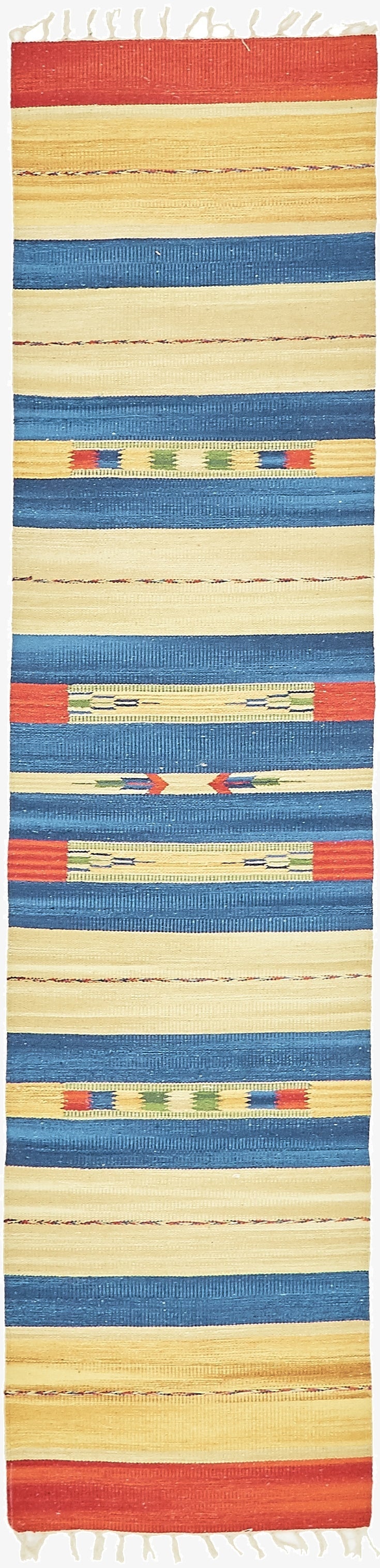  2' x 7' 10  Hand Woven Kilim Dhurrie Runner Rug