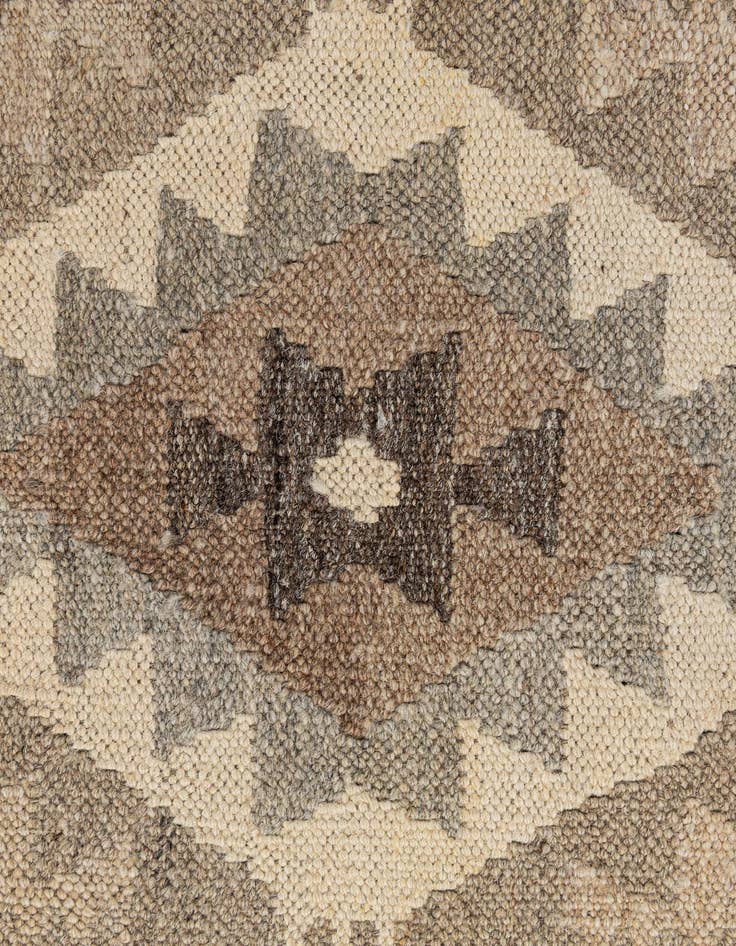 Detail image of  2' 8 x 9' 9  Hand Woven Kilim Maymana Wool Runner Rug