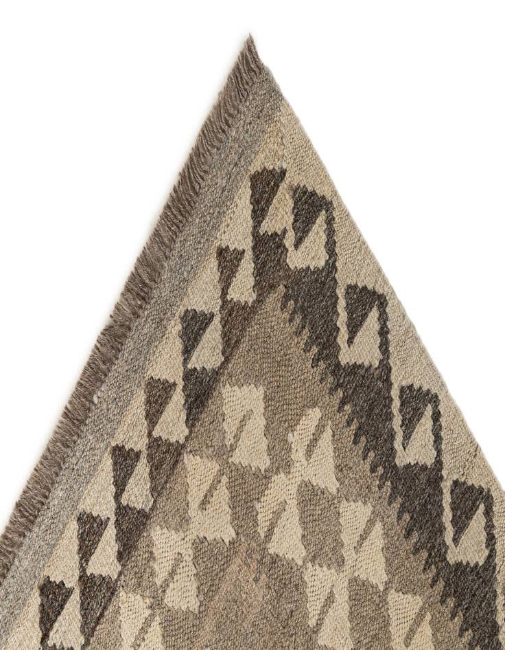 Detail image of  2' 8 x 9' 9  Hand Woven Kilim Maymana Wool Runner Rug