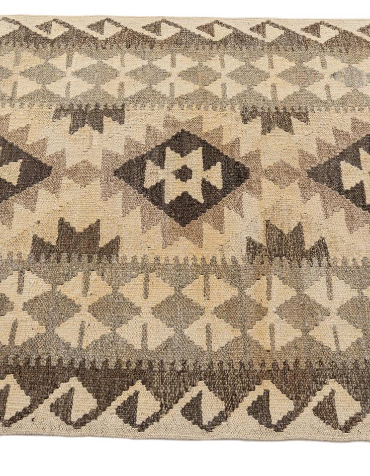 Detail image of  2' 9 x 9' 9  Hand Woven Kilim Maymana Wool Runner Rug