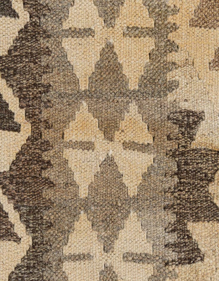 Detail image of  2' 9 x 9' 9  Hand Woven Kilim Maymana Wool Runner Rug