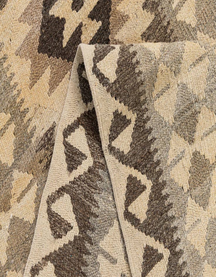 Detail image of  2' 9 x 9' 9  Hand Woven Kilim Maymana Wool Runner Rug