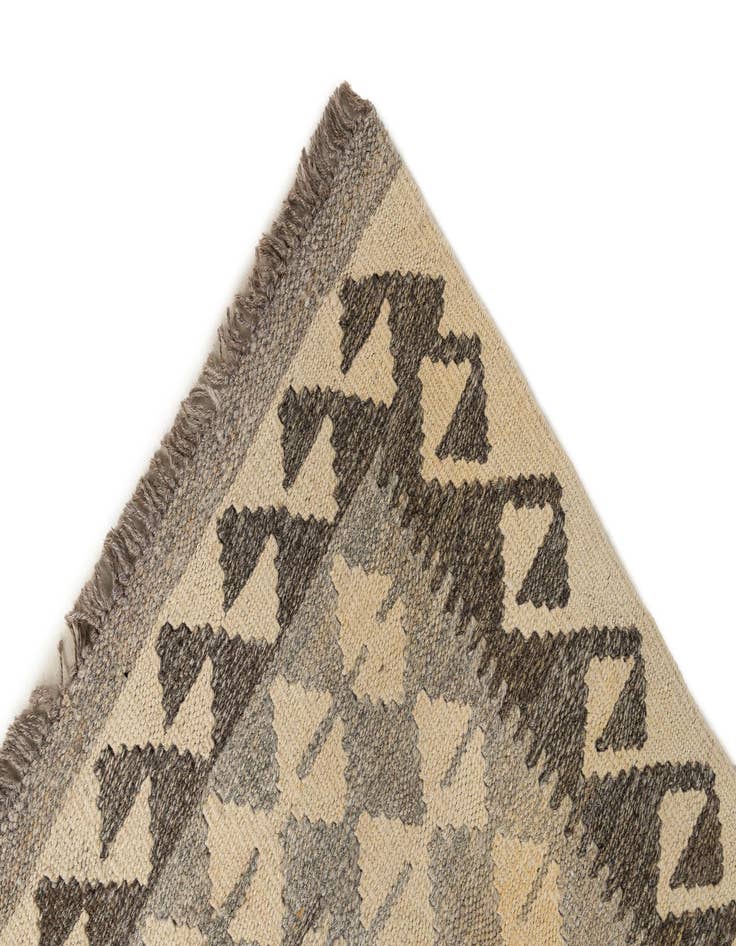 Detail image of  2' 9 x 9' 9  Hand Woven Kilim Maymana Wool Runner Rug