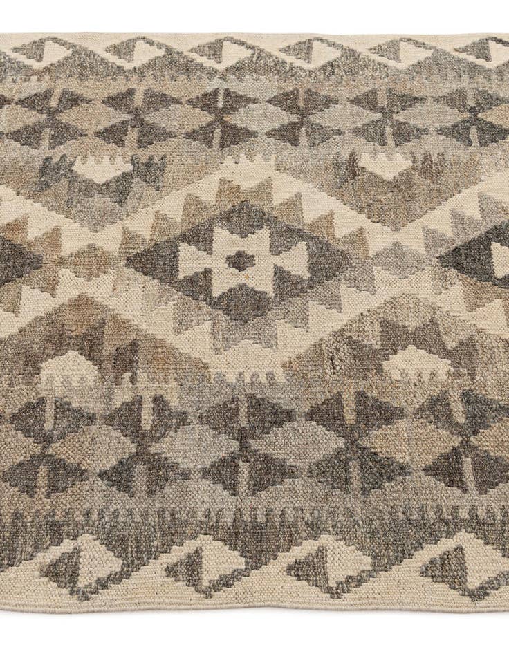 Detail image of  2' 9 x 9' 9  Hand Woven Kilim Maymana Wool Runner Rug