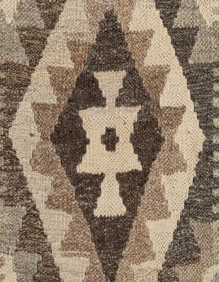 Detail image of  2' 9 x 9' 6  Hand Woven Kilim Maymana Wool Runner Rug
