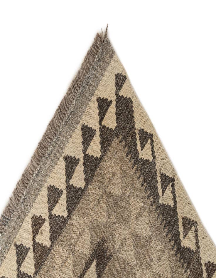 Detail image of  2' 9 x 9' 6  Hand Woven Kilim Maymana Wool Runner Rug