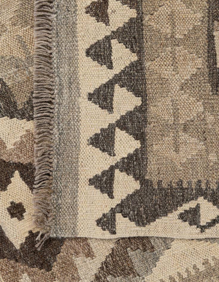 Detail image of  2' 9 x 9' 6  Hand Woven Kilim Maymana Wool Runner Rug