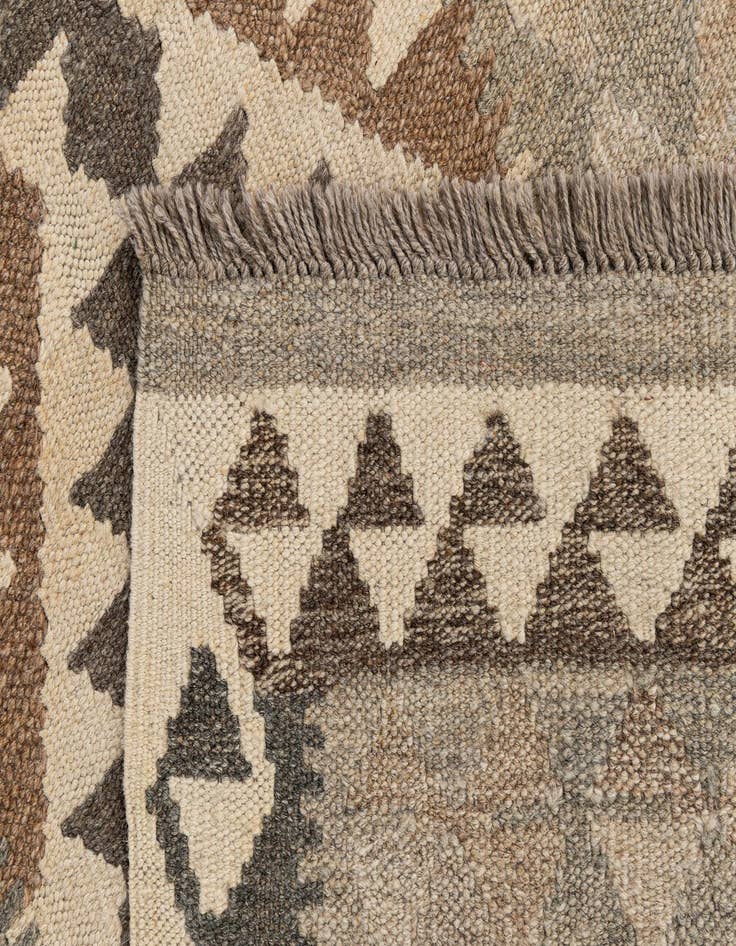 Detail image of  2' 9 x 9' 7  Hand Woven Kilim Maymana Wool Runner Rug
