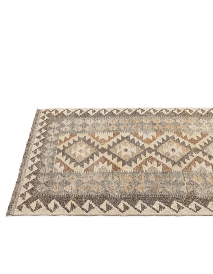 Detail image of  2' 9 x 9' 7  Hand Woven Kilim Maymana Wool Runner Rug