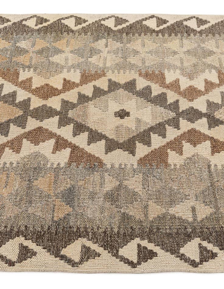 Detail image of  2' 9 x 9' 7  Hand Woven Kilim Maymana Wool Runner Rug