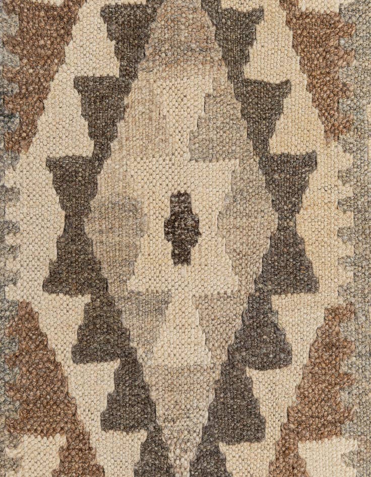 Detail image of  2' 9 x 9' 7  Hand Woven Kilim Maymana Wool Runner Rug