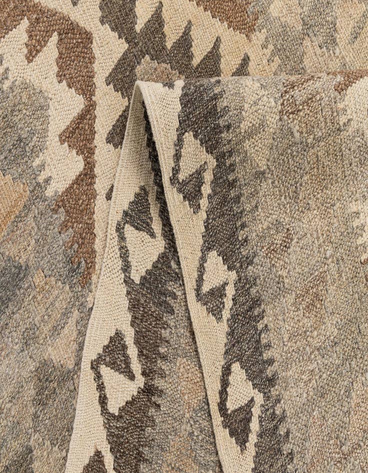 Detail image of  2' 9 x 9' 7  Hand Woven Kilim Maymana Wool Runner Rug