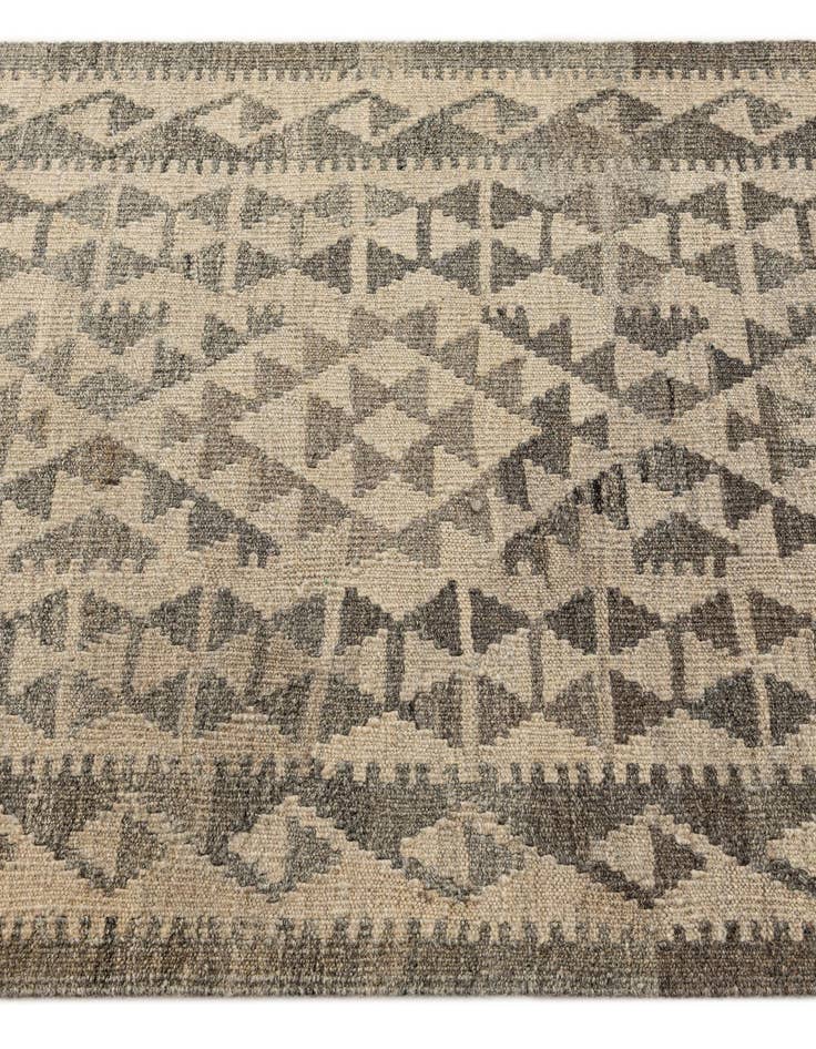 Detail image of  2' 11 x 9' 9  Hand Woven Kilim Maymana Wool Runner Rug