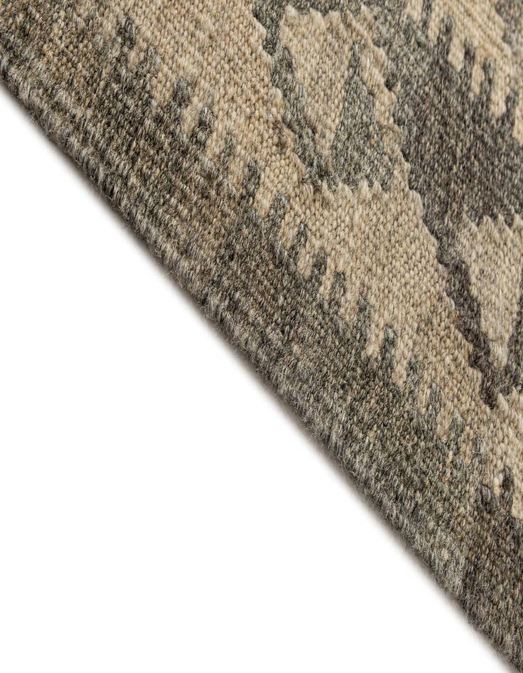 Detail image of  2' 11 x 9' 9  Hand Woven Kilim Maymana Wool Runner Rug