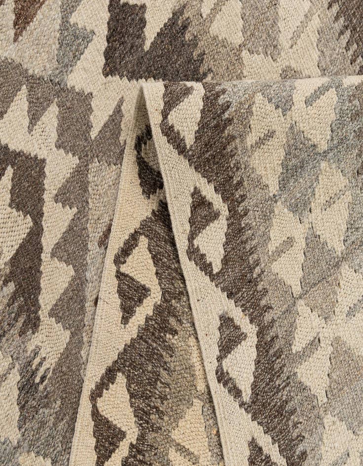 Detail image of  2' 6 x 9' 6  Hand Woven Kilim Maymana Wool Runner Rug