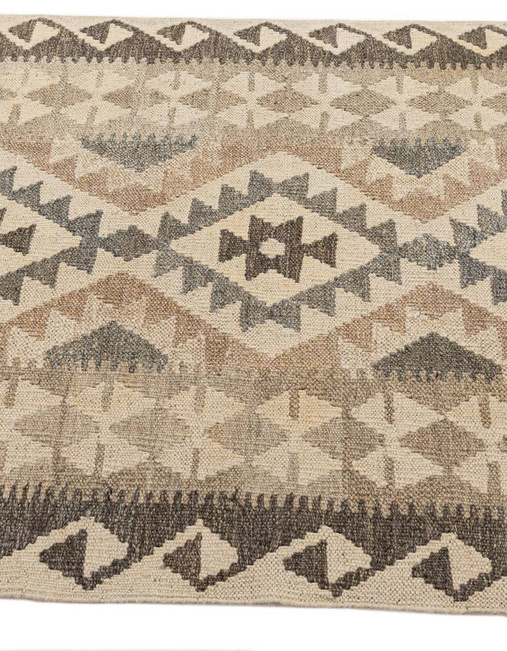 Detail image of  2' 9 x 9' 10  Hand Woven Kilim Maymana Wool Runner Rug