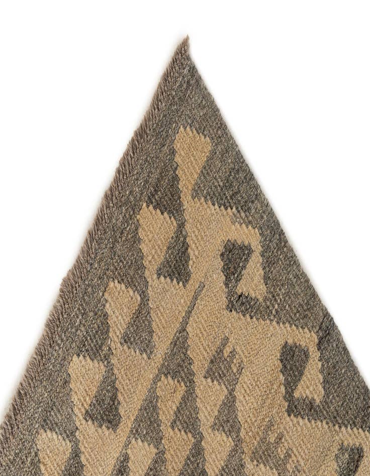 Detail image of  3' 1 x 9' 7  Hand Woven Kilim Maymana Wool Runner Rug