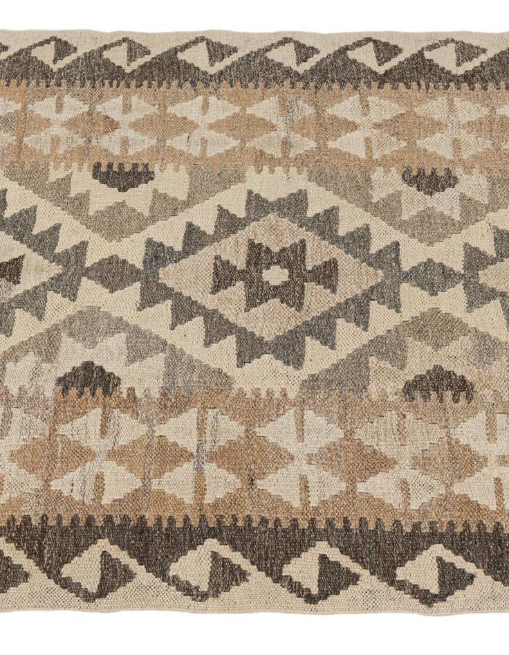 Detail image of  2' 8 x 9' 8  Hand Woven Kilim Maymana Wool Runner Rug