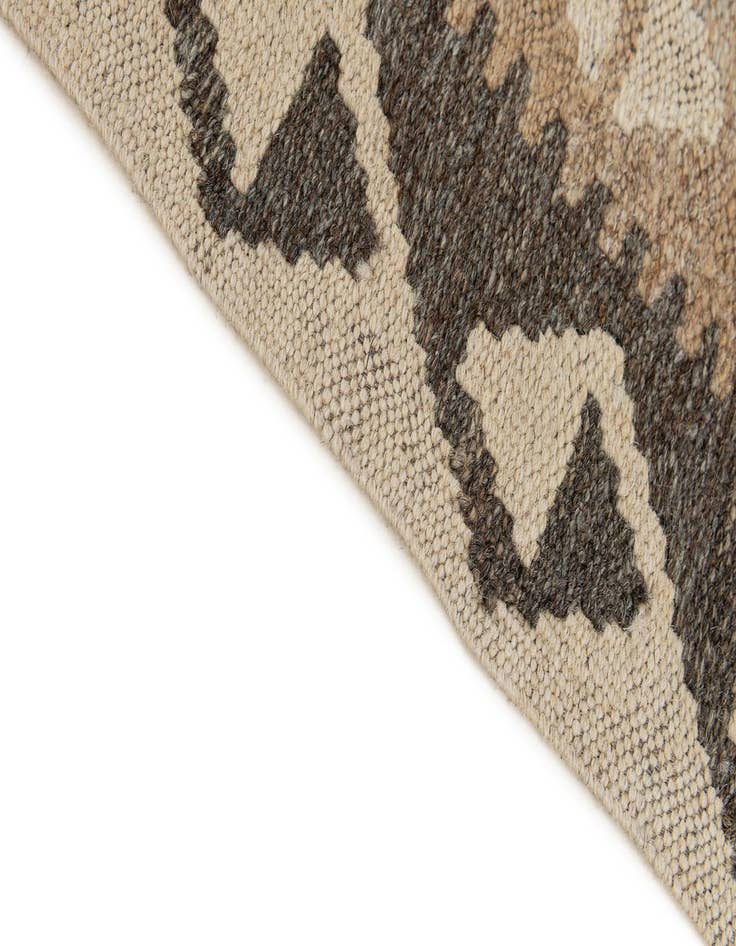 Detail image of  2' 8 x 9' 8  Hand Woven Kilim Maymana Wool Runner Rug