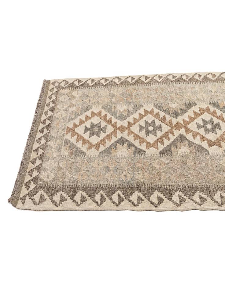 Detail image of  2' 9 x 9' 7  Hand Woven Kilim Maymana Wool Runner Rug