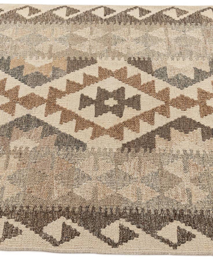 Detail image of  2' 9 x 9' 7  Hand Woven Kilim Maymana Wool Runner Rug