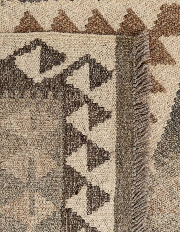 Detail image of  2' 9 x 9' 7  Hand Woven Kilim Maymana Wool Runner Rug