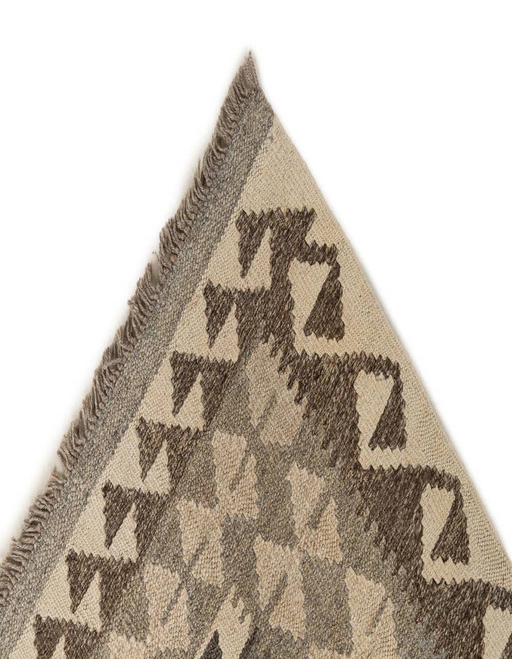 Detail image of  2' 8 x 9' 9  Hand Woven Kilim Maymana Wool Runner Rug