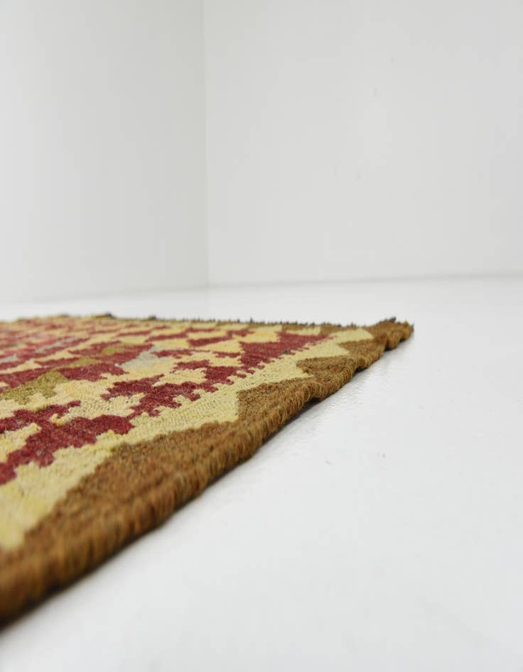 Detail image of  3' 4 x 6' 6  Hand Woven Kilim Maymana Wool Runner Rug