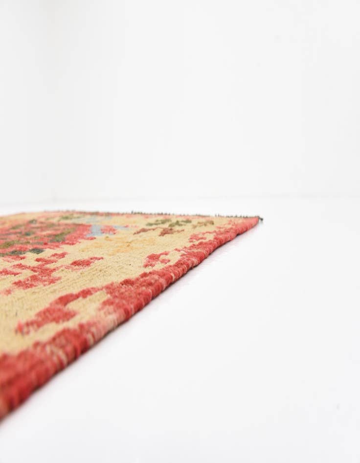 Detail image of  3' 2 x 6' 5  Hand Woven Kilim Maymana Wool Runner Rug