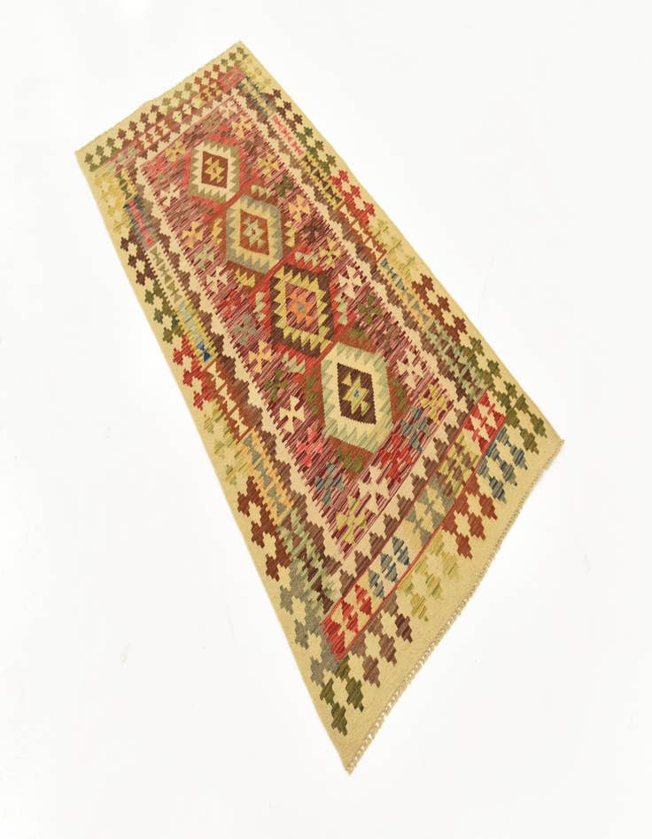 Detail image of  3' 2 x 6' 6  Hand Woven Kilim Maymana Runner Rug