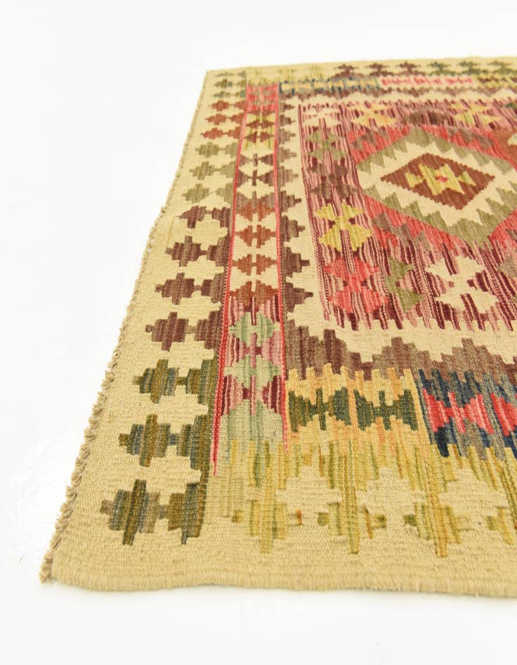 Detail image of  3' 2 x 6' 6  Hand Woven Kilim Maymana Runner Rug