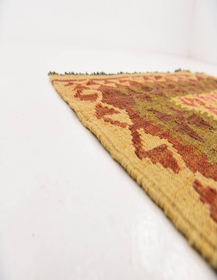 Detail image of  3' 4 x 6' 10  Hand Woven Kilim Maymana Wool Runner Rug