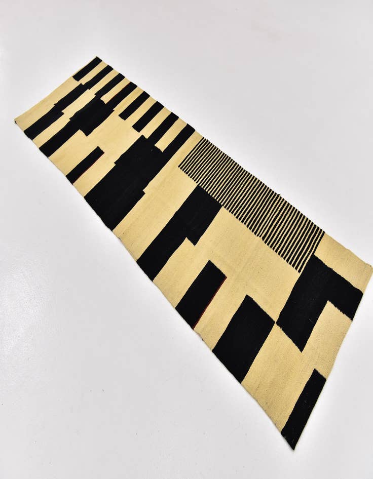 Detail image of  2' 8 x 8' 2  Hand Woven Kilim Modern Wool Runner Rug