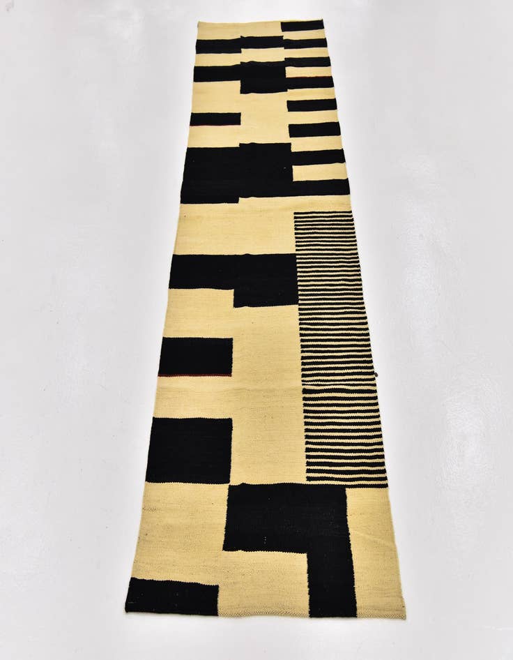 Detail image of  2' 8 x 8' 2  Hand Woven Kilim Modern Wool Runner Rug